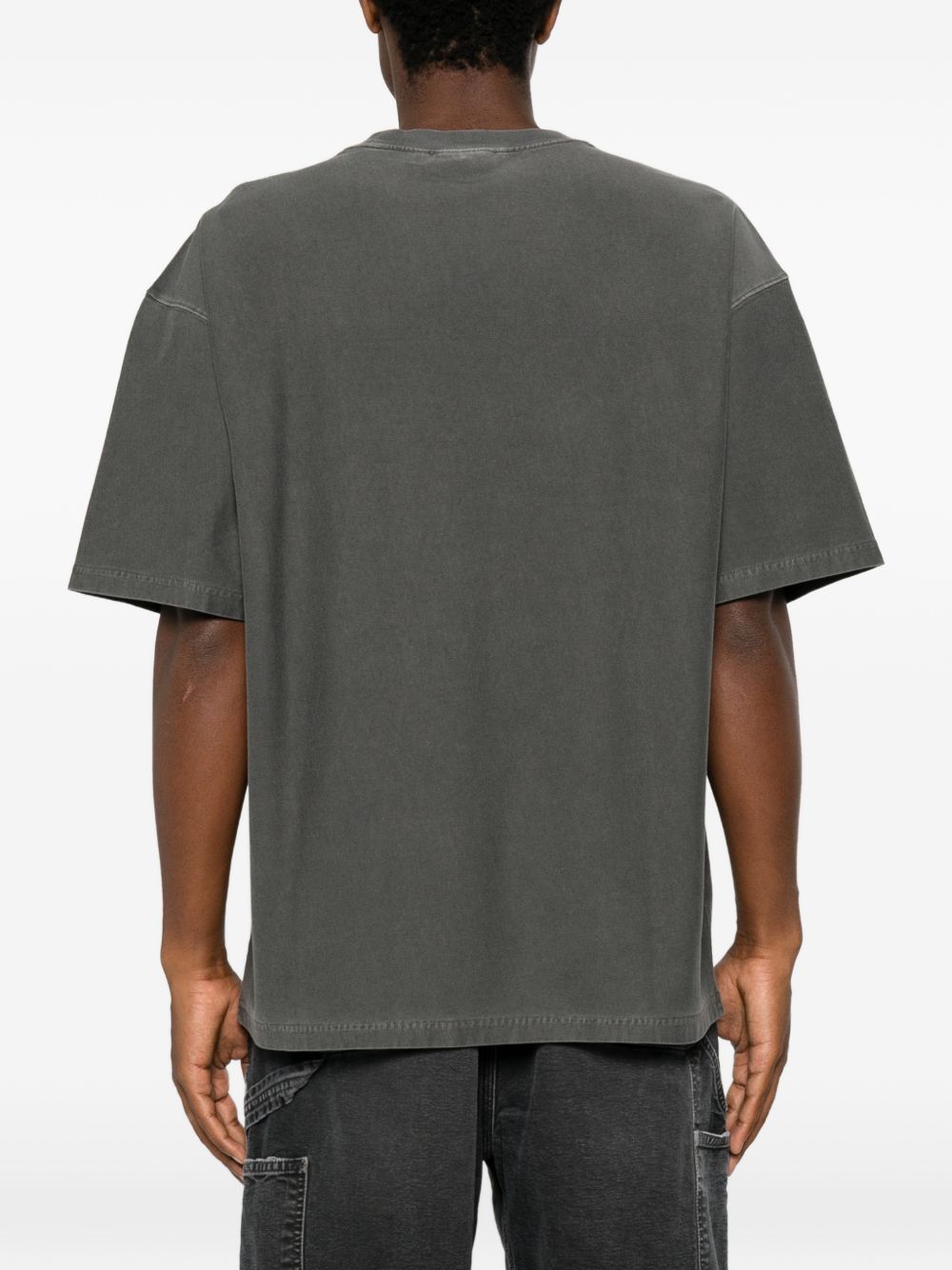T-shirt con logo in grigio 