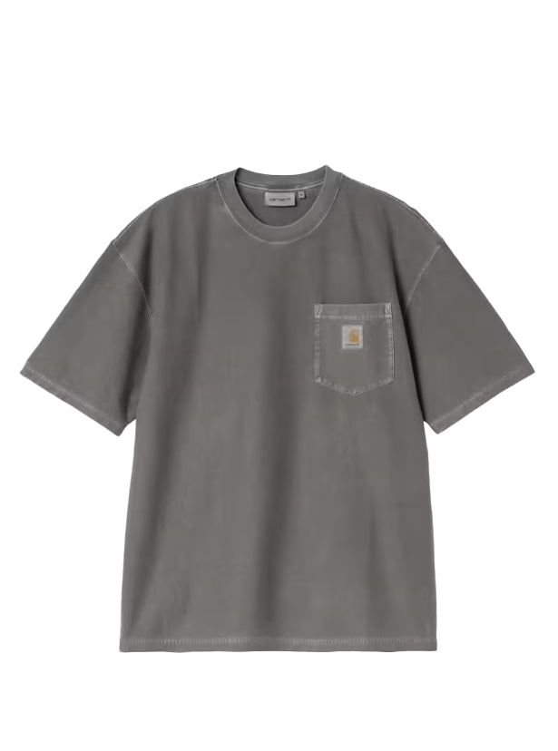 T-shirt con logo in grigio 