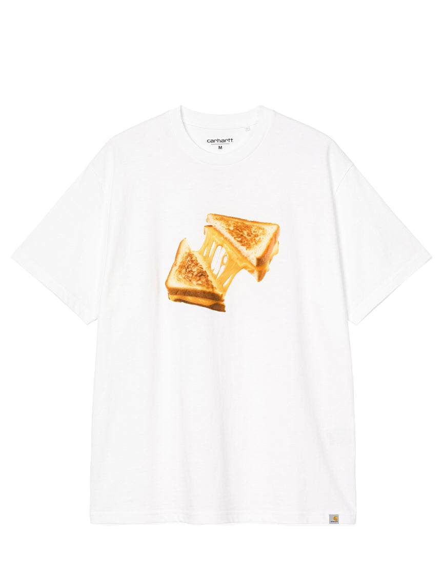 T-shirt Cheese Toast in bianco 