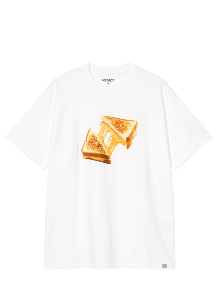 T-shirt Cheese Toast in bianco 