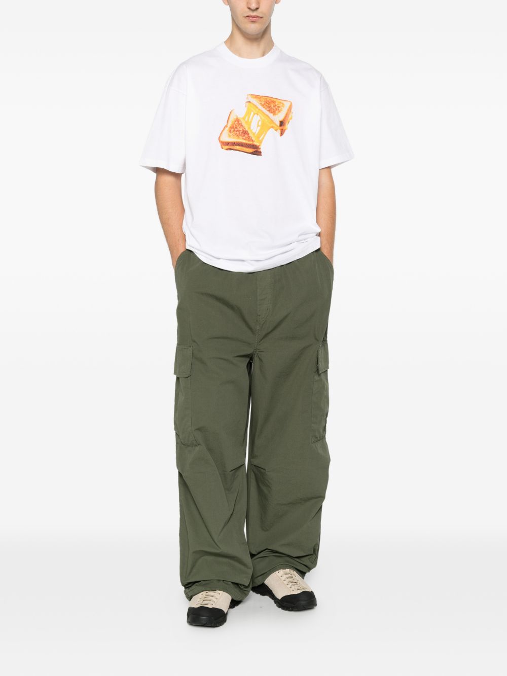 T-shirt Cheese Toast in bianco 