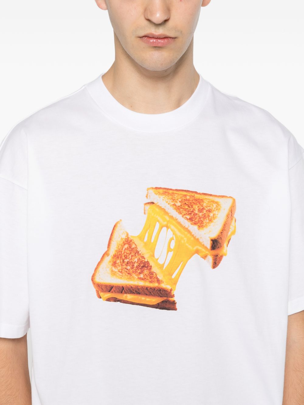 T-shirt Cheese Toast in bianco 