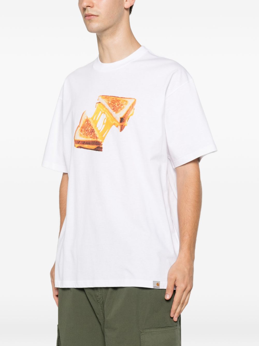 T-shirt Cheese Toast in bianco 