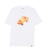 T-shirt Cheese Toast in bianco 