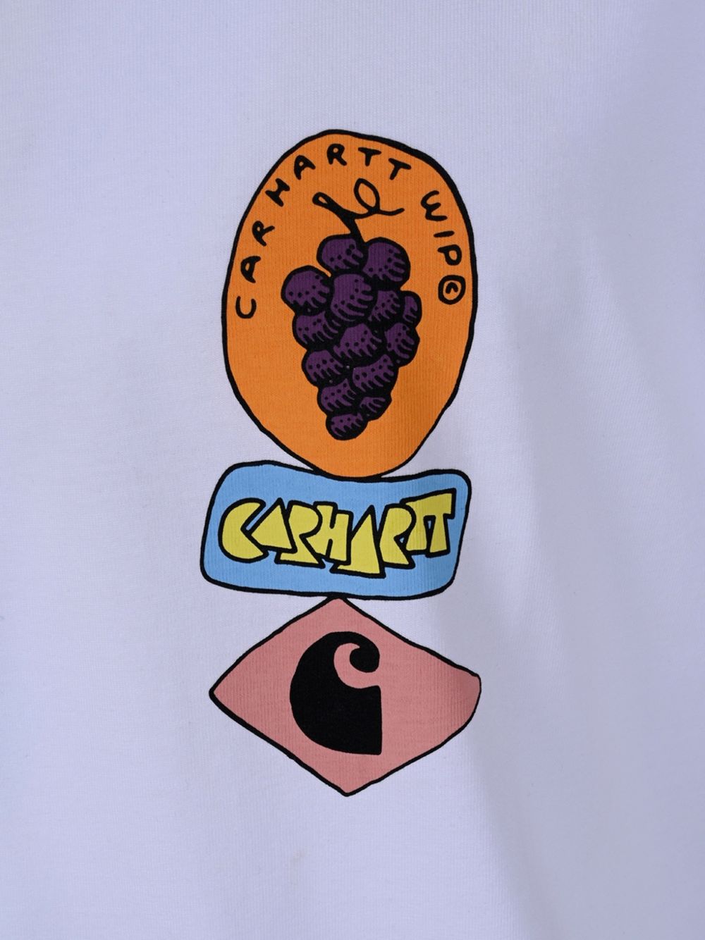 T-shirt Grapes in bianco 