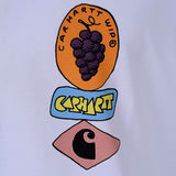 T-shirt Grapes in bianco 