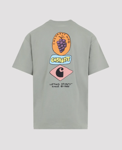 T-shirt Grapes in verde salvia 