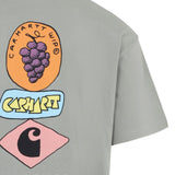 T-shirt Grapes in verde salvia 