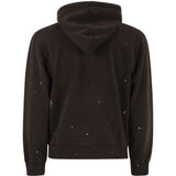 Felpa Painter con logo in marrone 