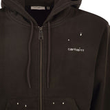 Felpa Painter con logo in marrone 