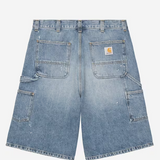 shorts singlee knee in blu carhartt wip - uomo 