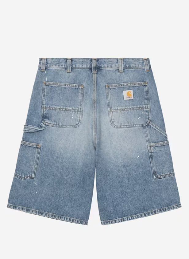 shorts singlee knee in blu carhartt wip - uomo 
