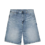 shorts singlee knee in blu carhartt wip - uomo 