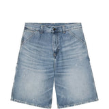 shorts singlee knee in blu carhartt wip - uomo 