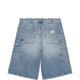 shorts singlee knee in blu carhartt wip - uomo 