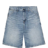 shorts singlee knee in blu carhartt wip - uomo 
