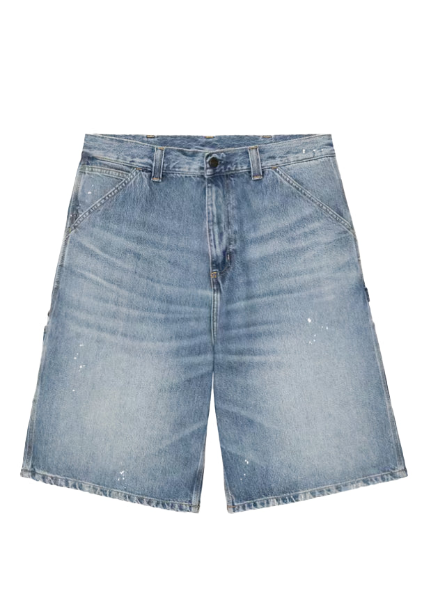 shorts singlee knee in blu carhartt wip - uomo 