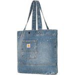 Borsa tote in denim blu 