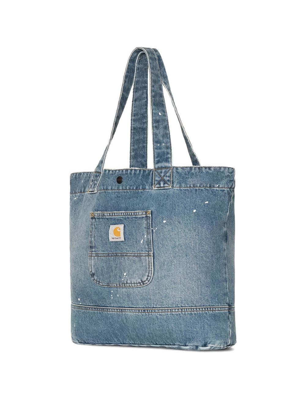 Borsa tote in denim blu 