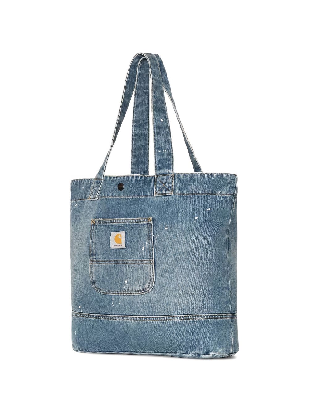 Borsa tote in denim blu 