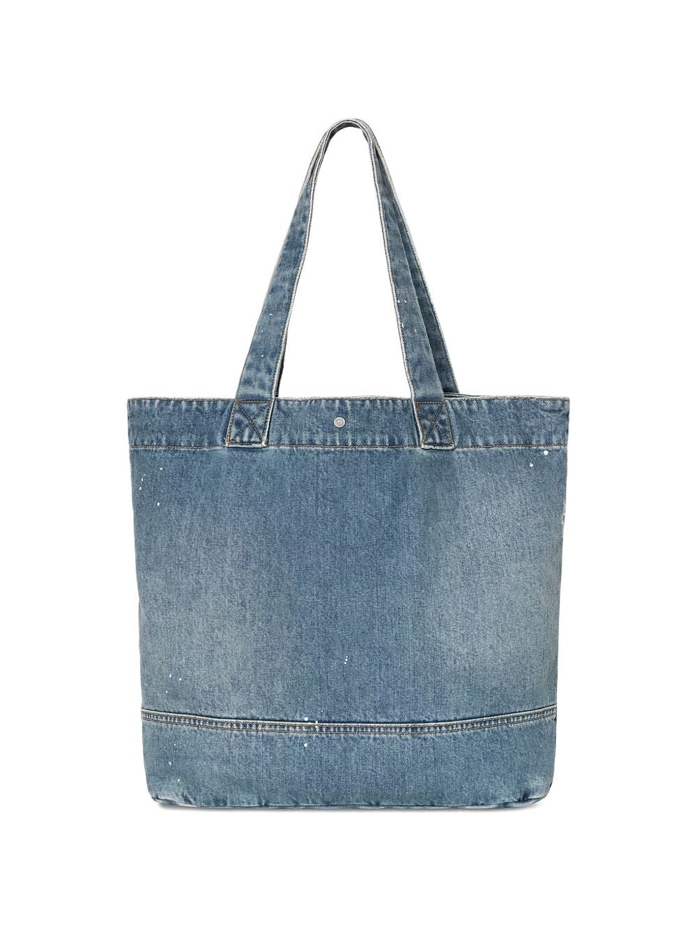 Borsa tote in denim blu 