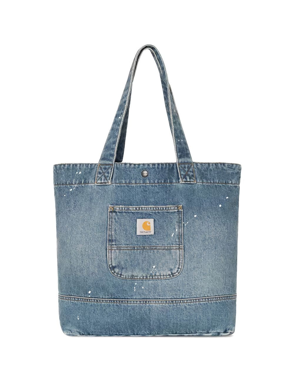 Borsa tote in denim blu 