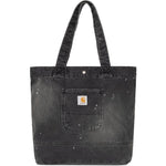 Borsa tote in denim nero 