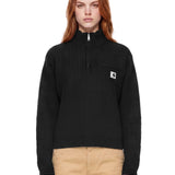 Maglione Detroit con mezza zip in nero 