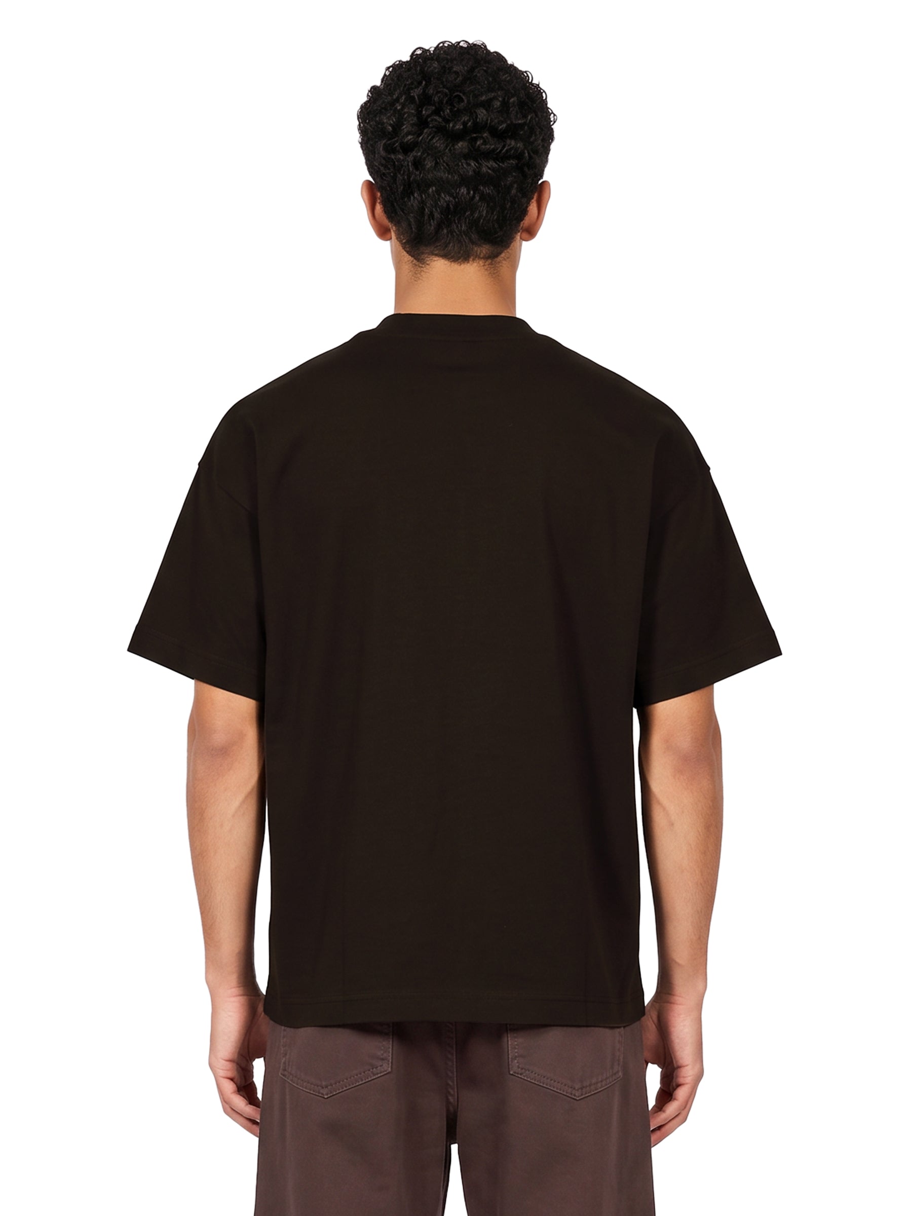 T-shirt Chapter Script in marrone scuro 