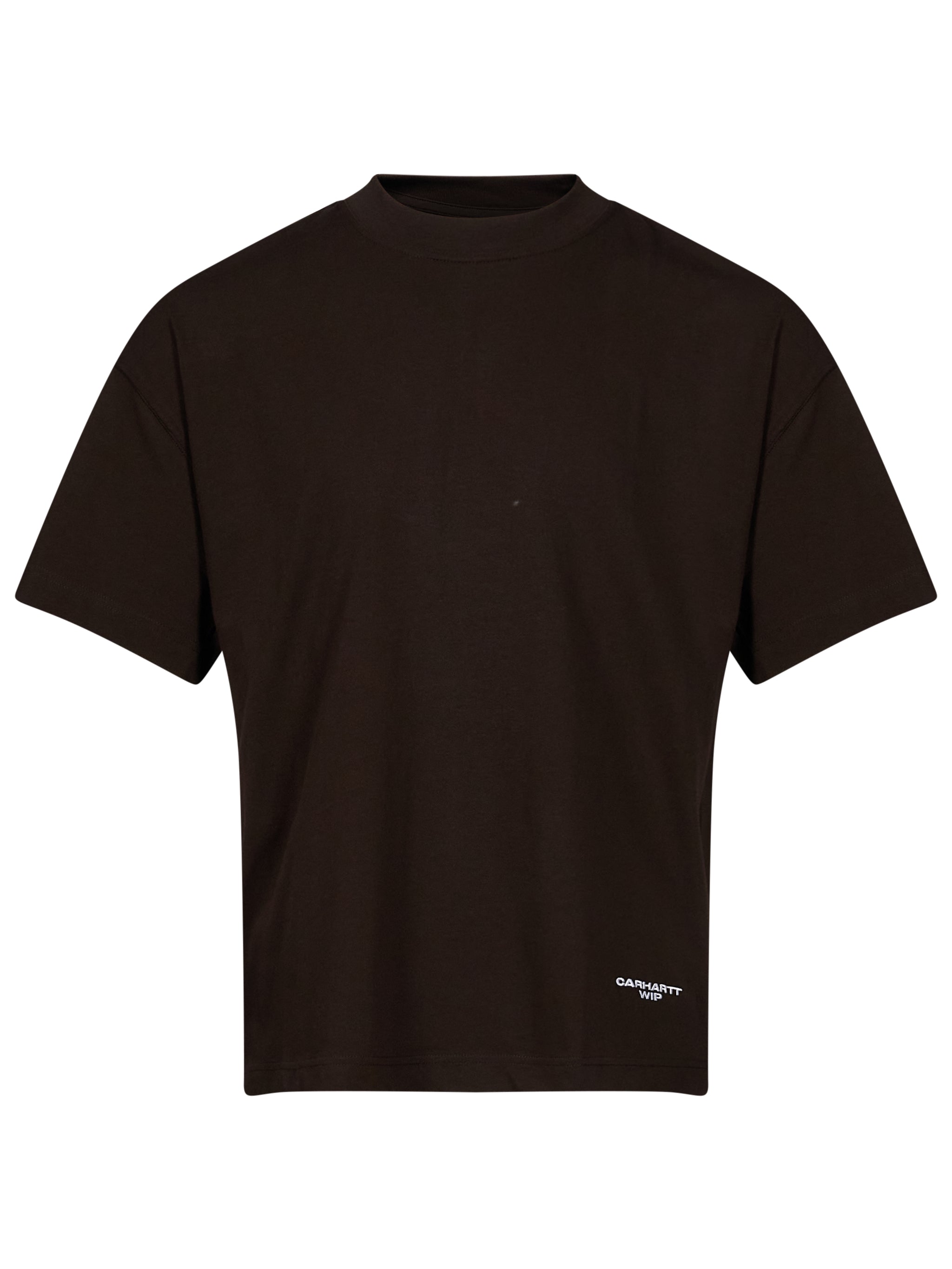 T-shirt Chapter Script in marrone scuro 