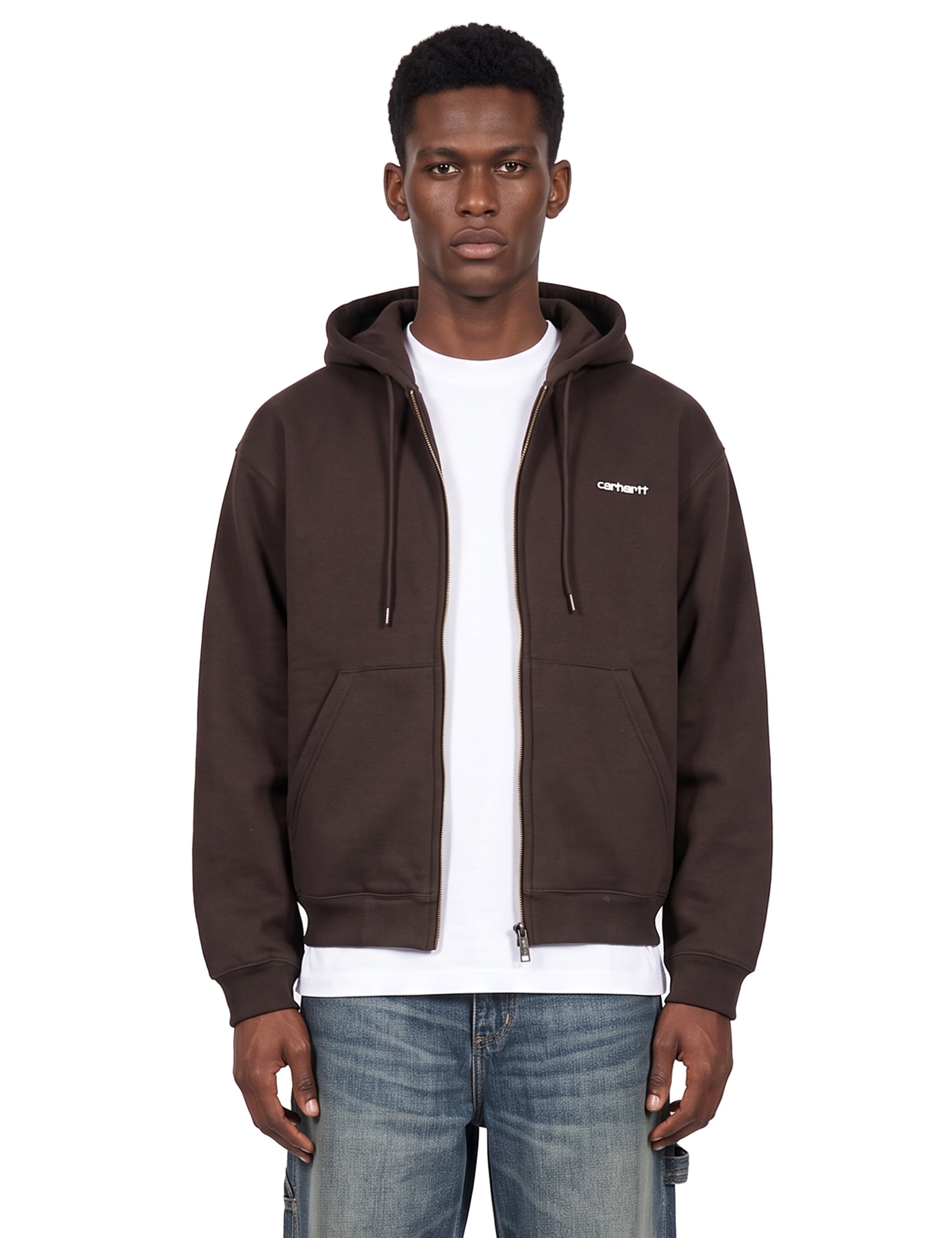 Felpa con cappuccio Ebbert in marrone 