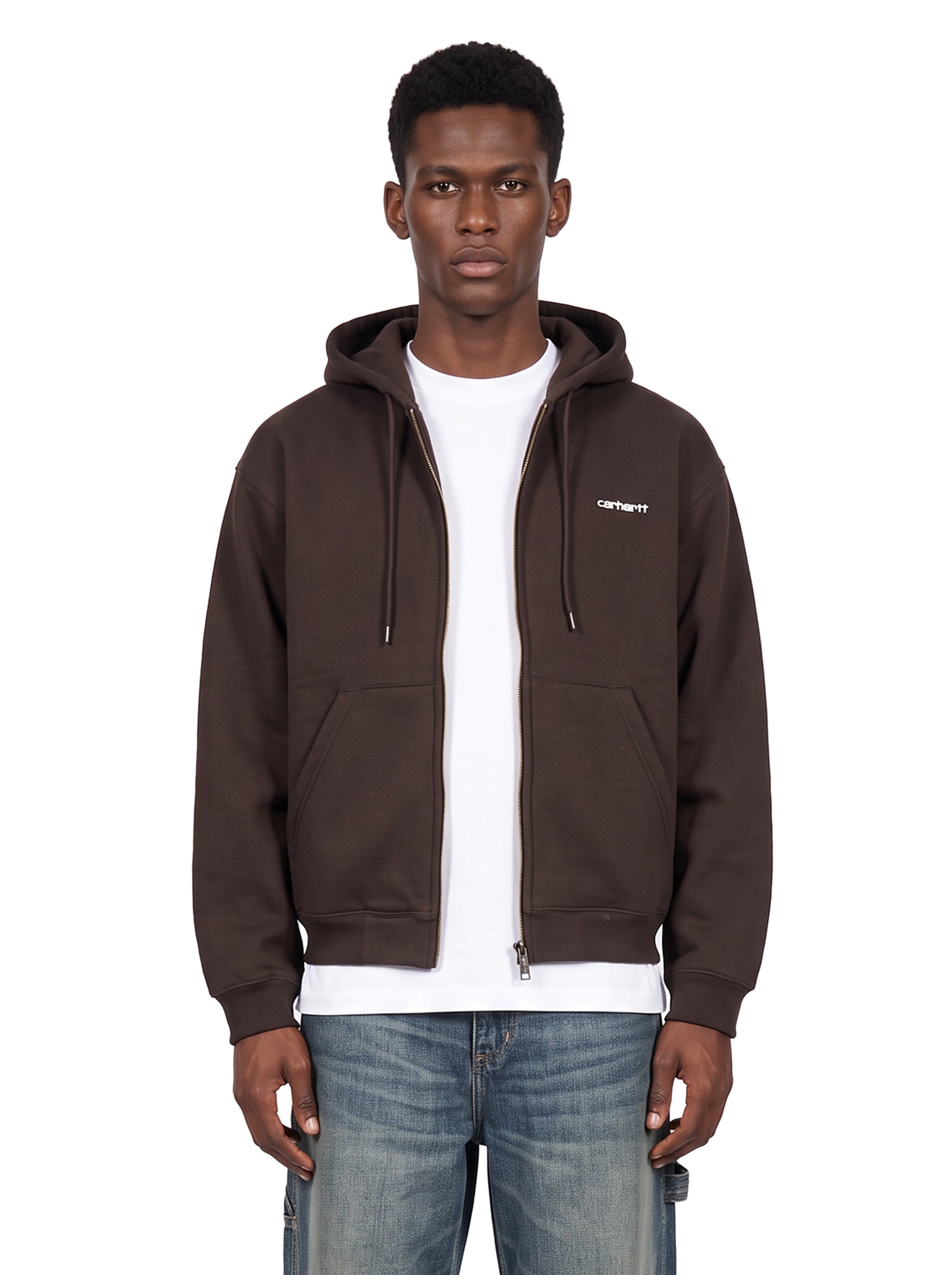Felpa con cappuccio Ebbert in marrone 
