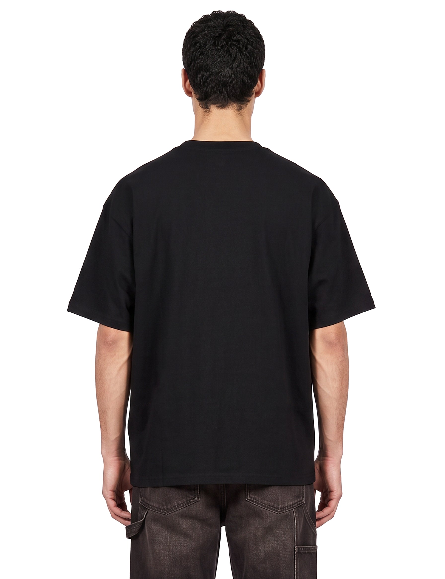 T-shirt con taschino in nero 