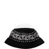 Cappello bucket in maglia in nero 