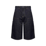 Shorts in denim double knee og in blu 