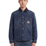 Giacca camicia in denim Oakland in blu 