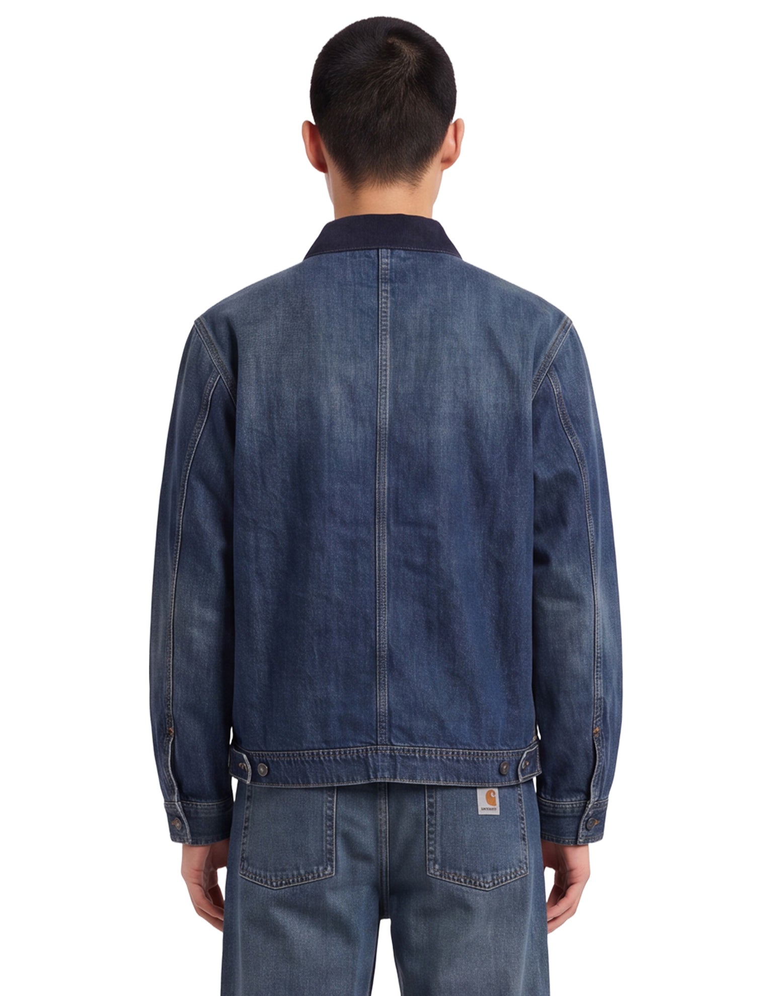 Giacca camicia in denim Oakland in blu 