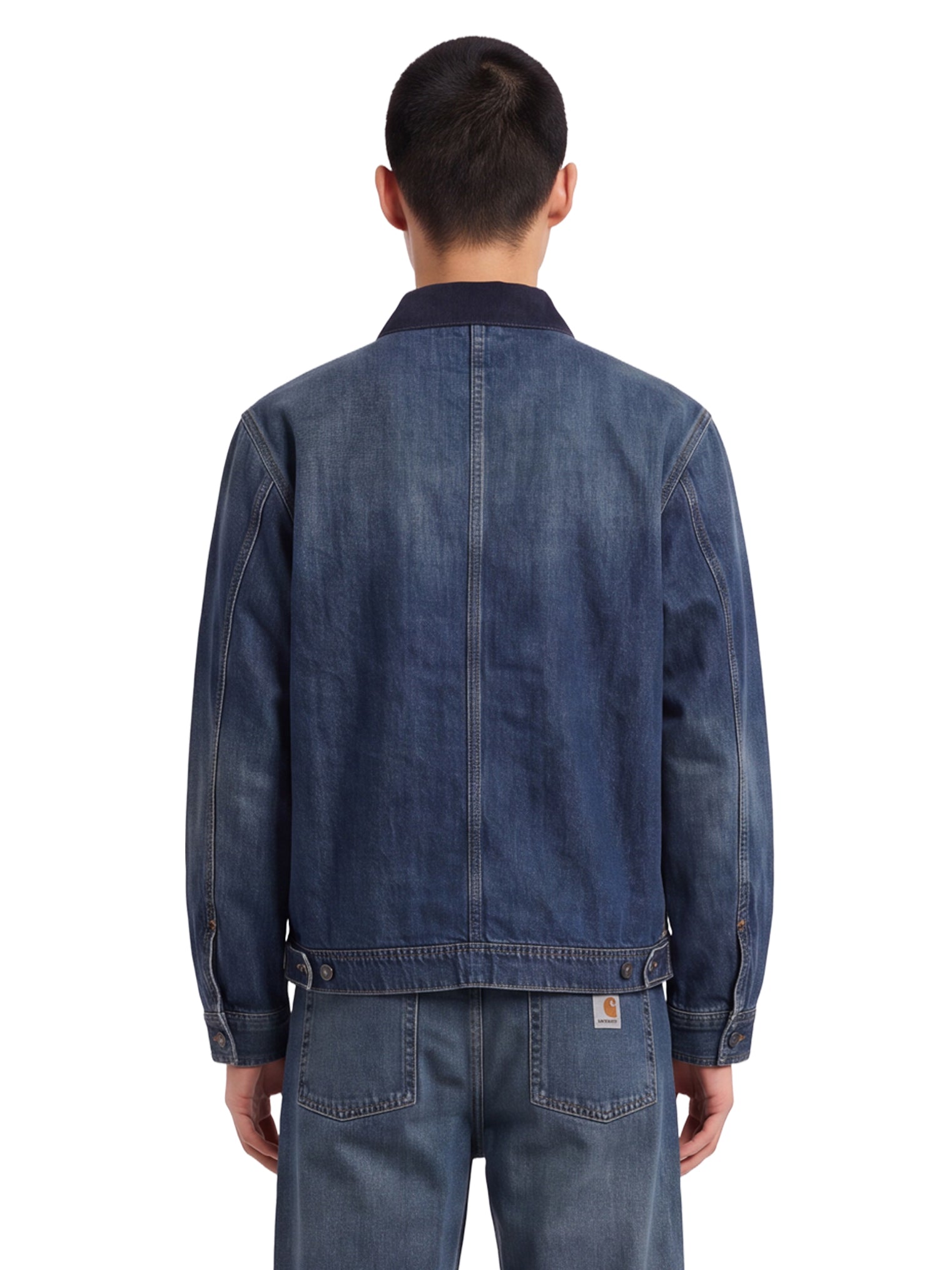 Giacca camicia in denim Oakland in blu 