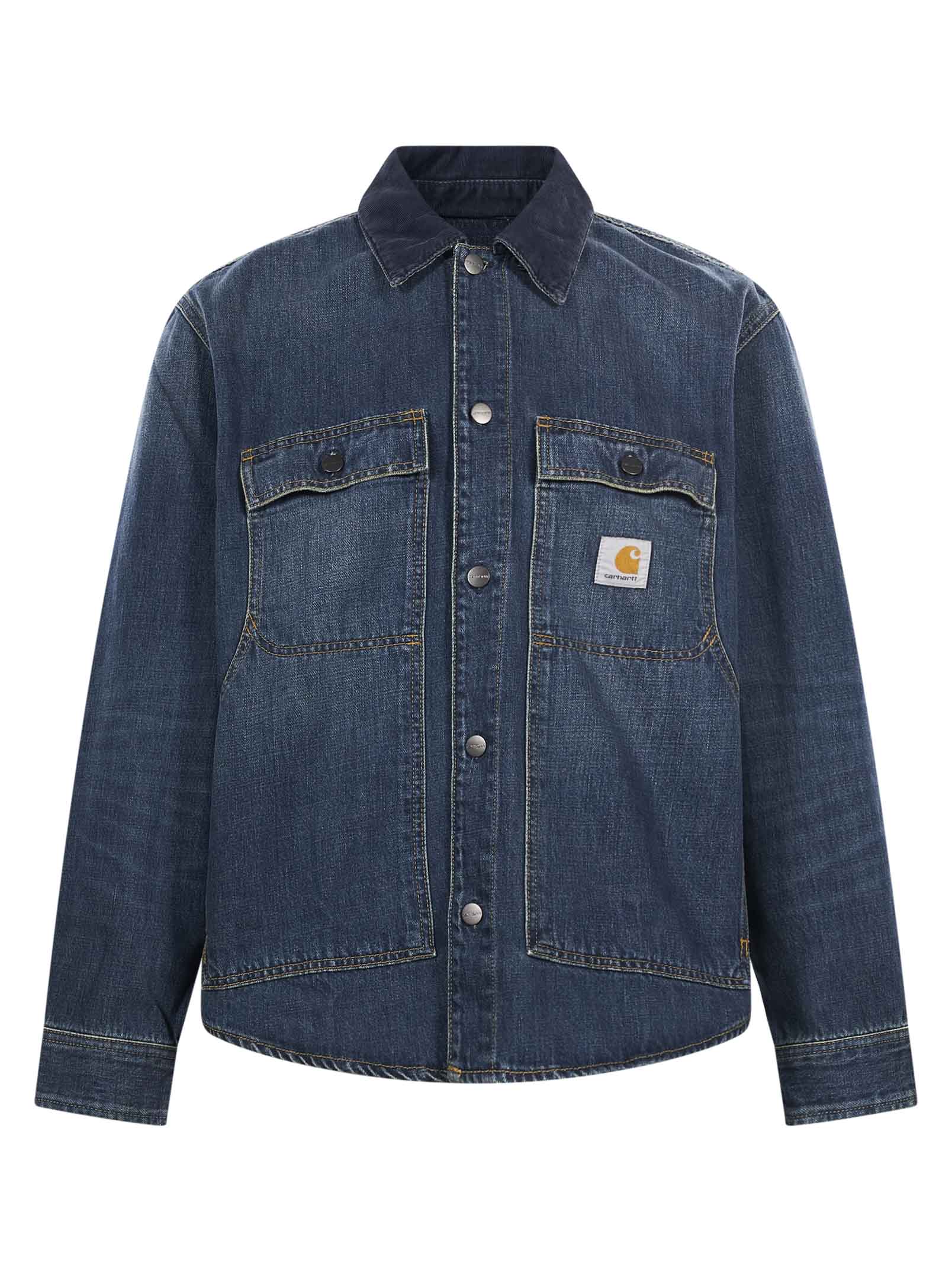 Giacca camicia in denim Oakland in blu 