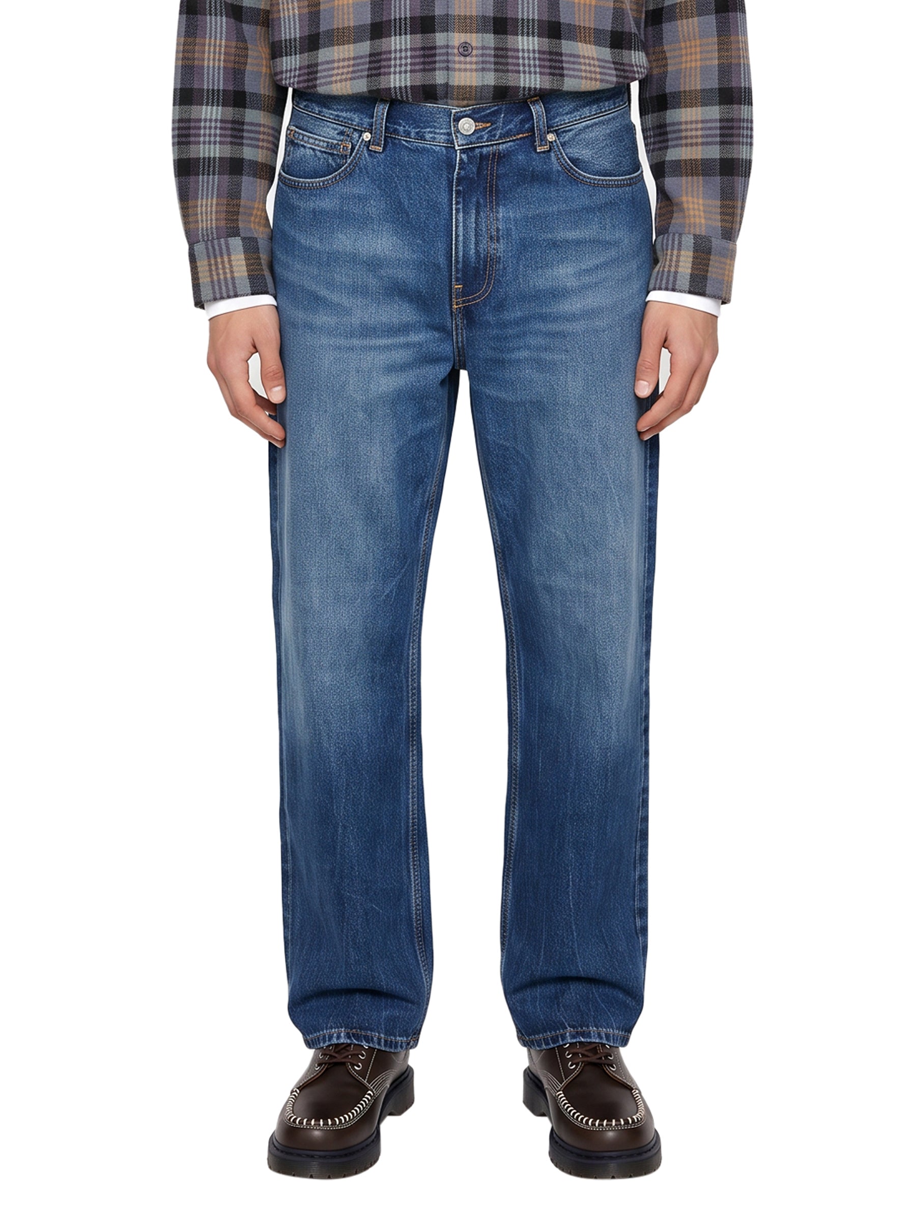 Jeans a gamba dritta payson in blu 
