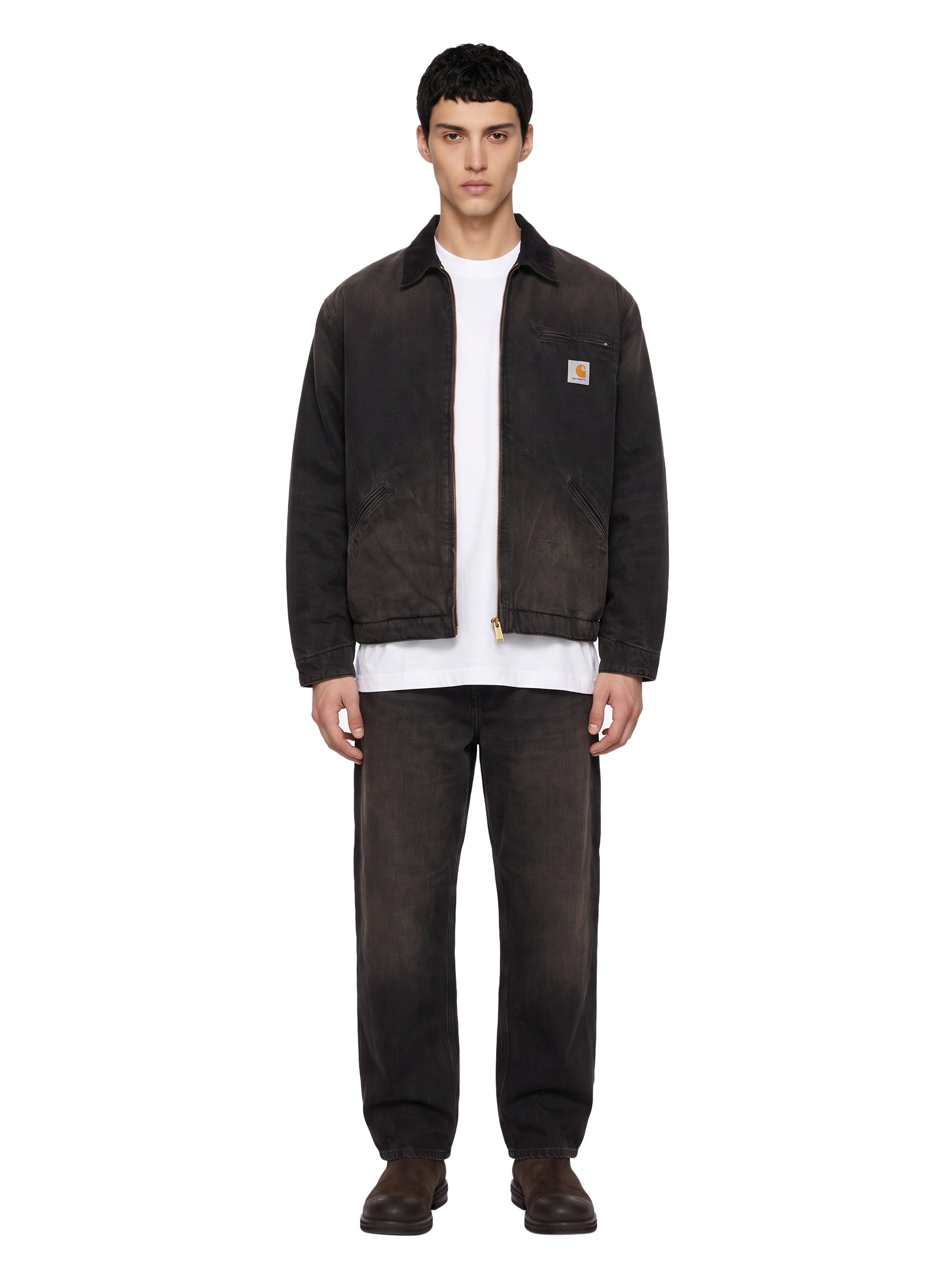 Giacca con zip og detroit jacket in nero 