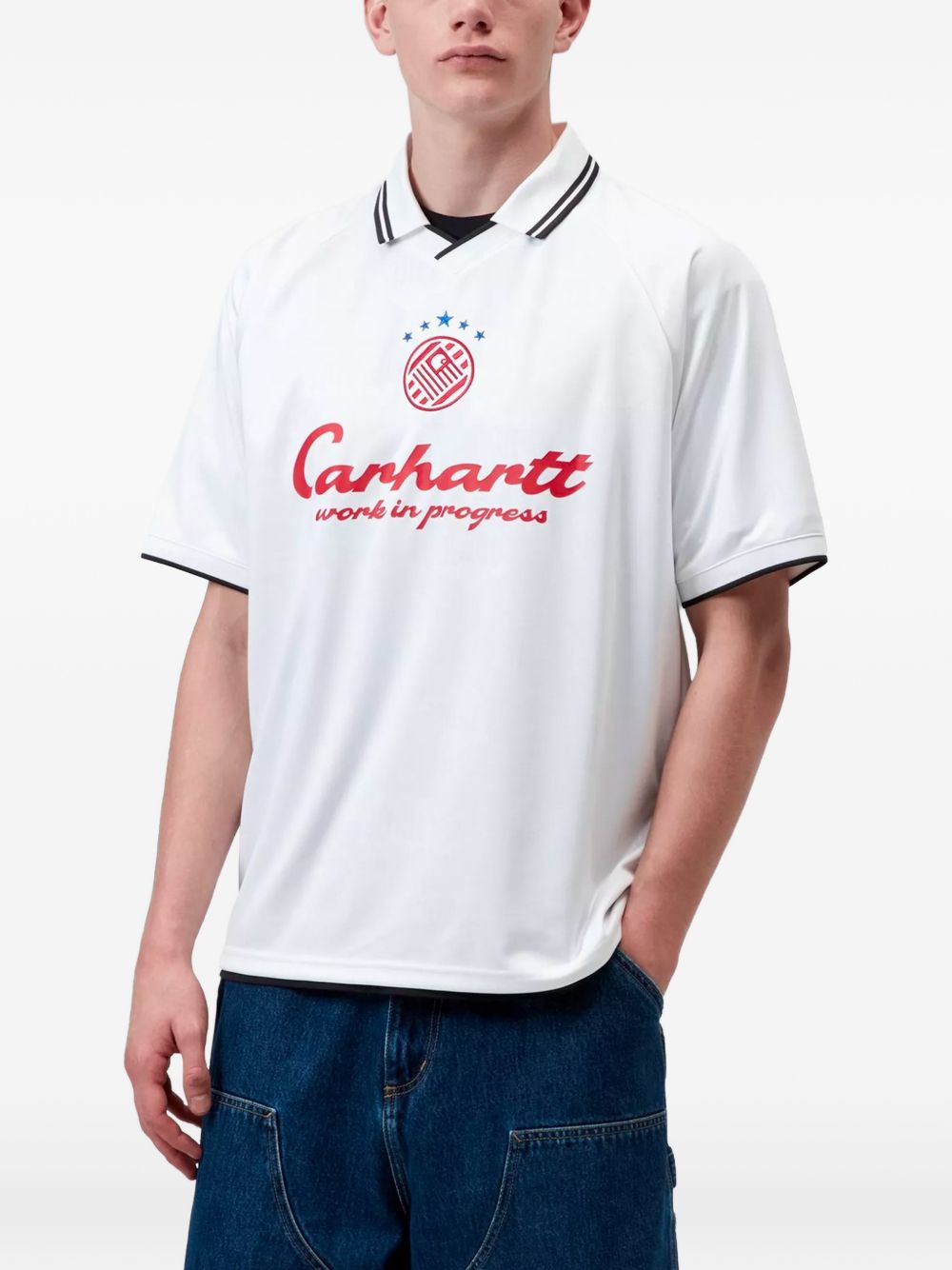 T-shirt Terrace Football in bianco 