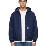 Giacca con zip og detroit jacket in blu 