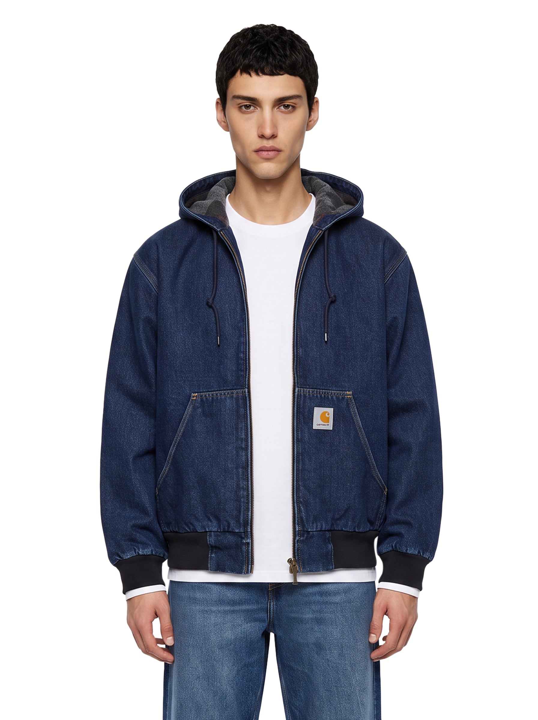 Giacca con zip og detroit jacket in blu 