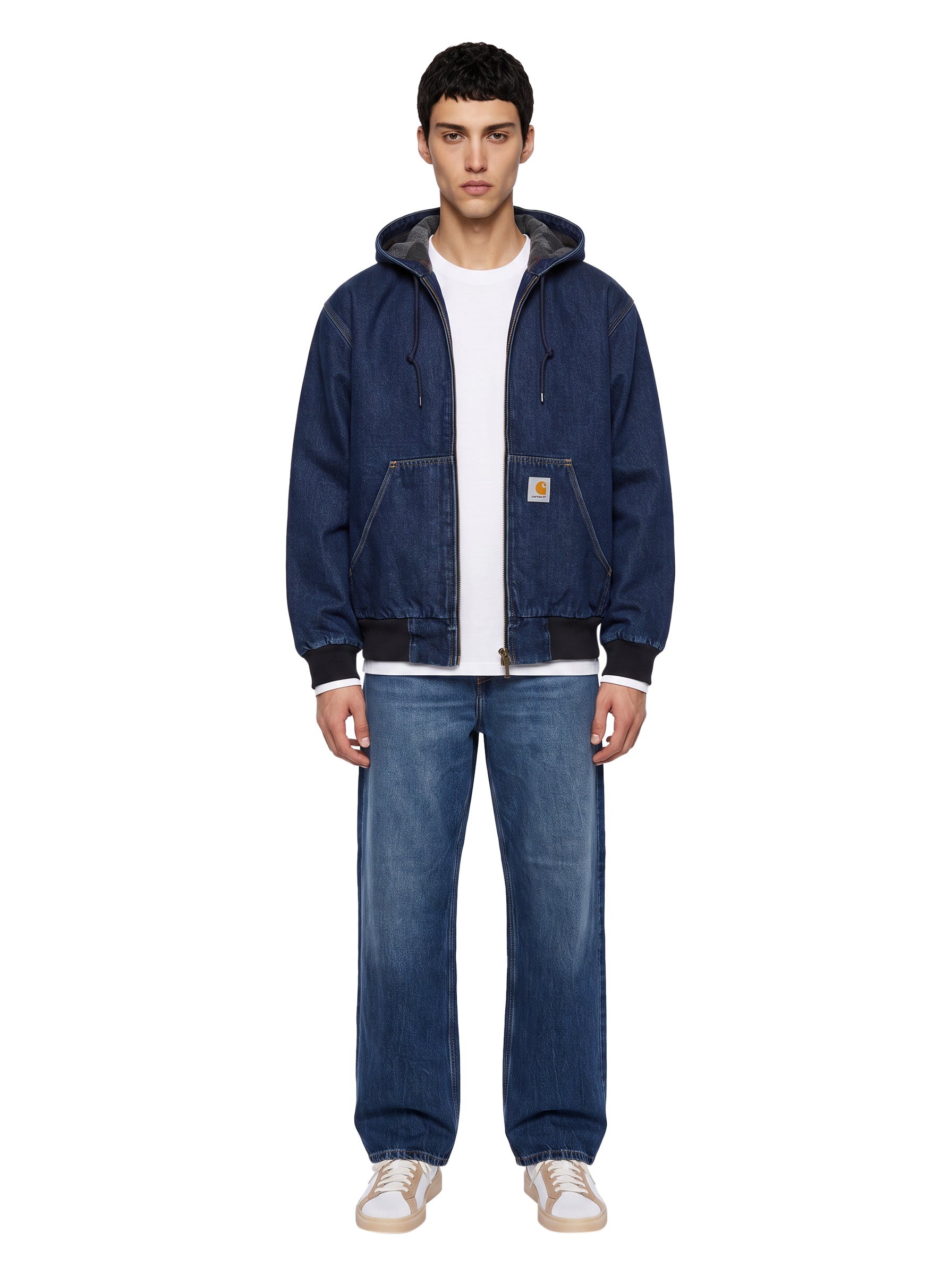 Giacca con zip og detroit jacket in blu 