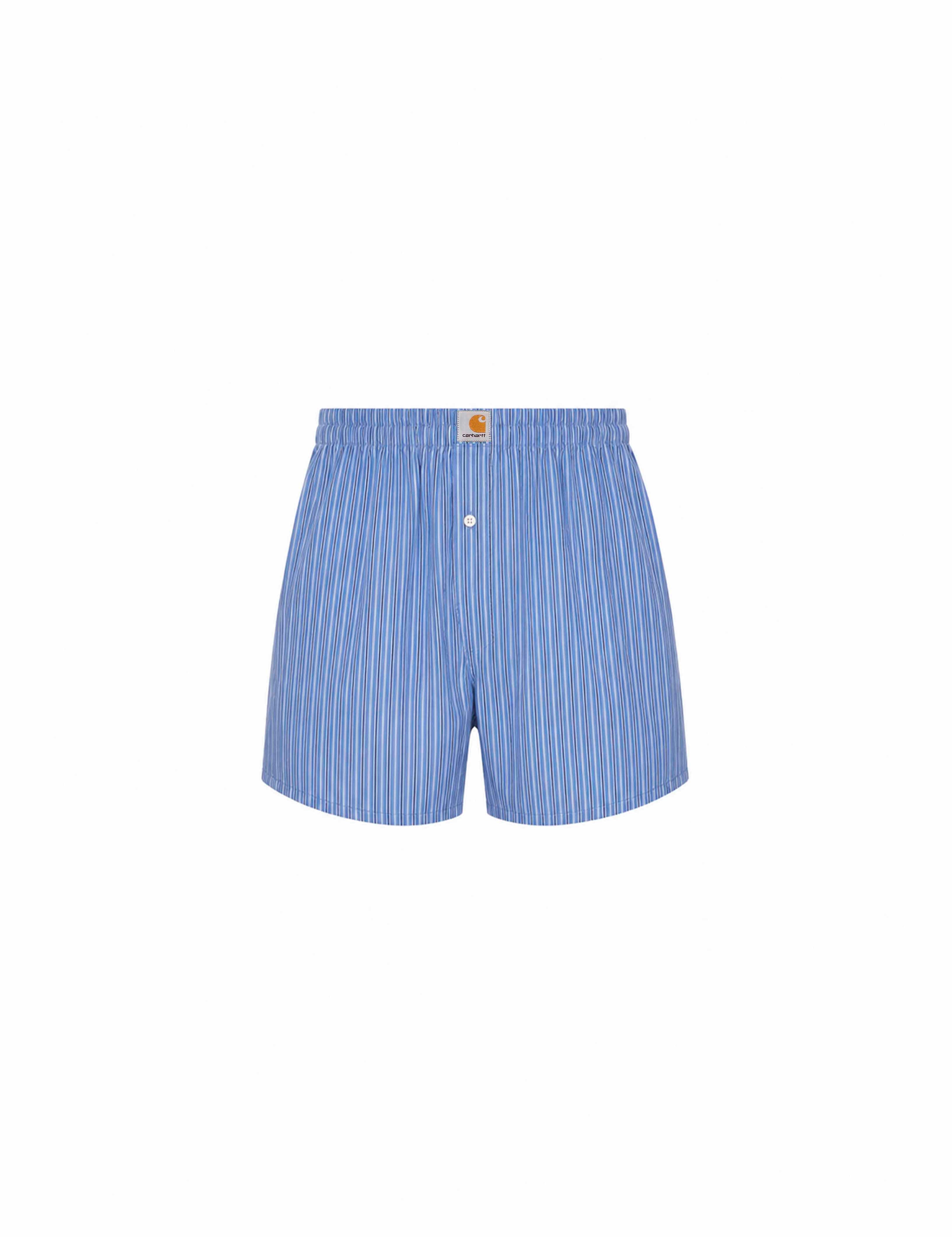 Boxer con logo in cotone in blu 