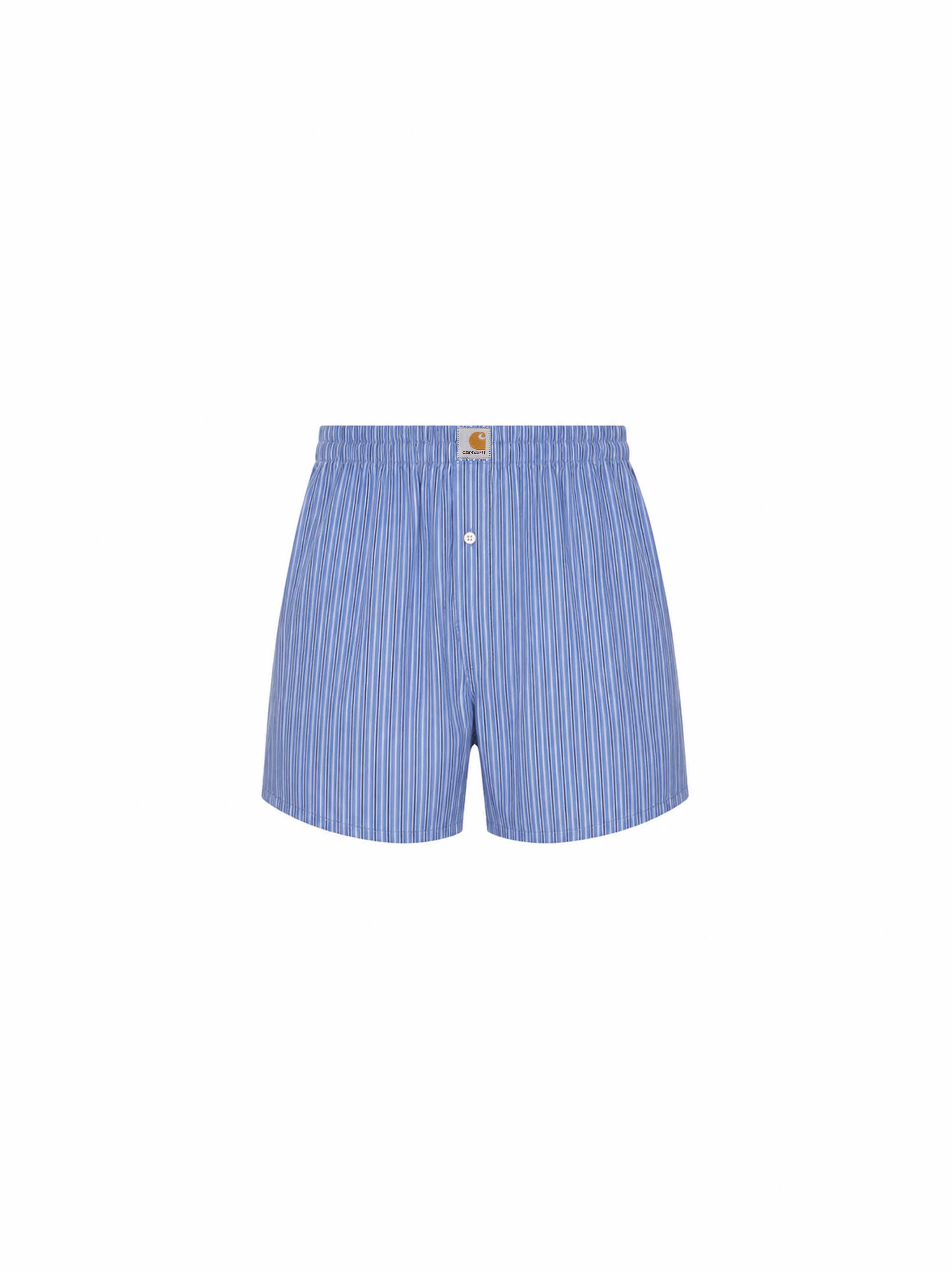 Boxer con logo in cotone in blu 