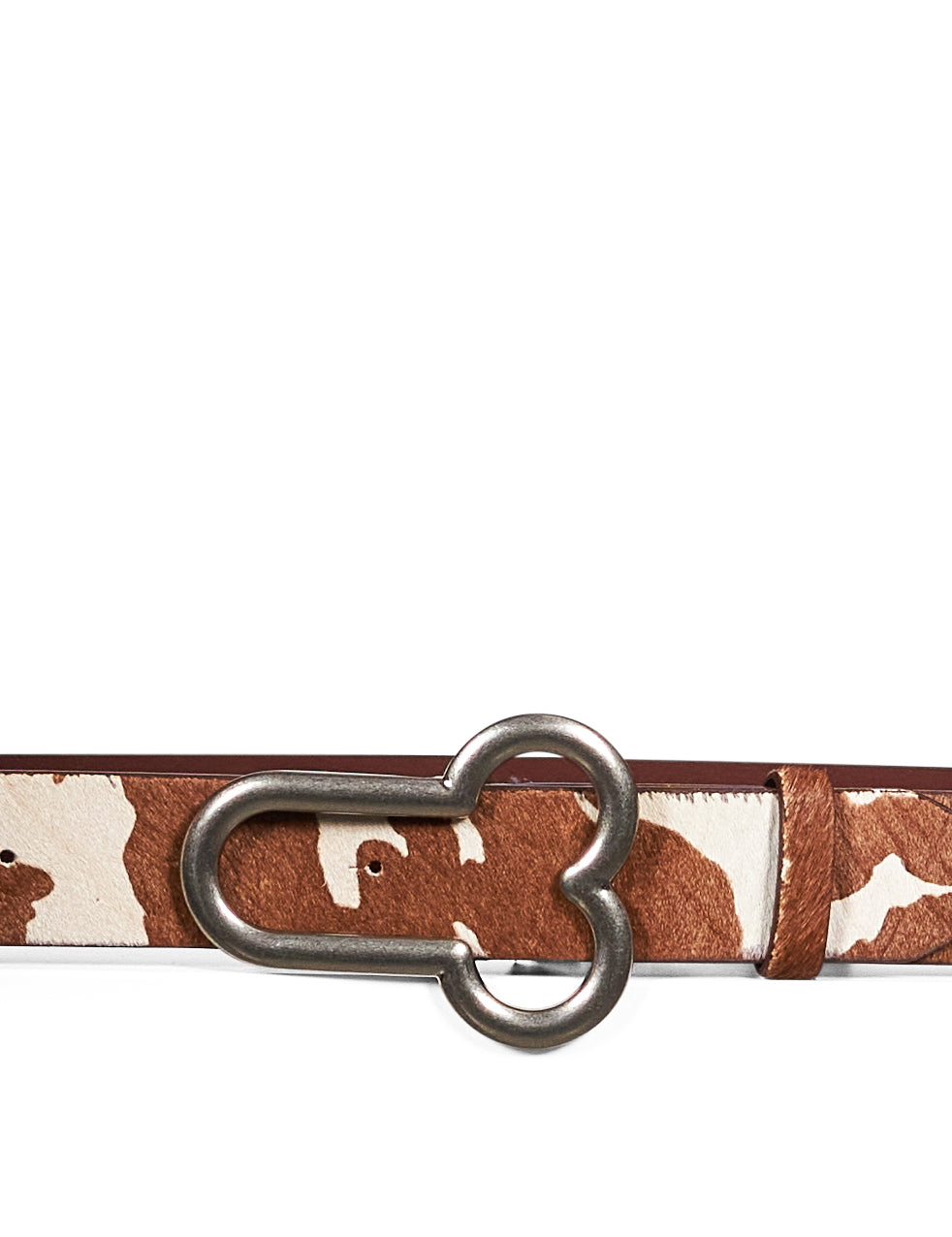 Cintura Below The Belt in bianco e marrone 