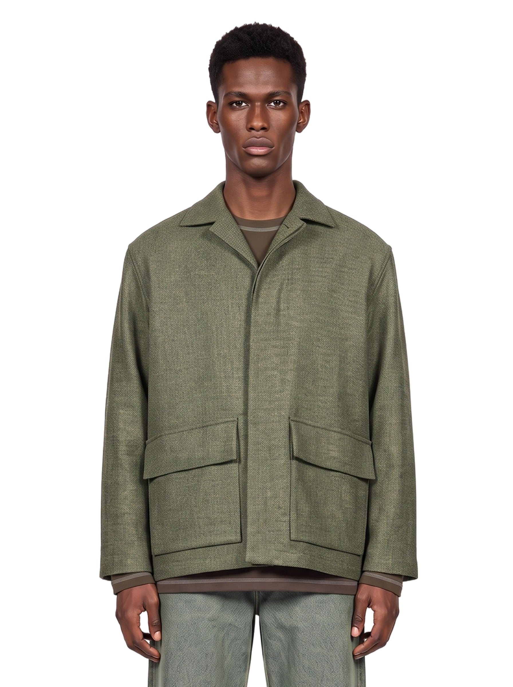 Blouson con tasche in verde 