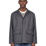 Blouson con tasche in grigio 
